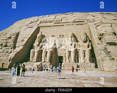 Ramesse II Abu Simbel tempio - Egitto Foto Stock