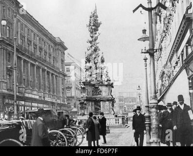 Il Pestsaeule (Colonna della Peste) a Vienna, 1909 Foto Stock