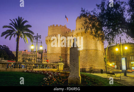 Serrano torri,Valencia,Spagna Foto Stock