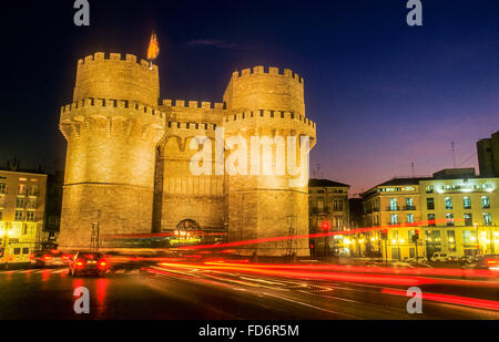 Serrano torri,Valencia,Spagna Foto Stock