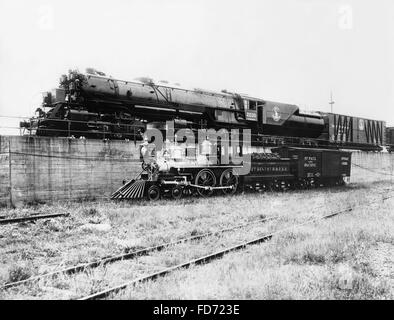 Confronto di locomotori negli Stati Uniti, 1930 Foto Stock