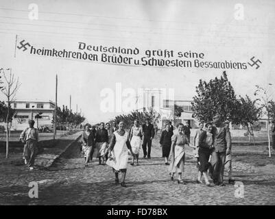 Il reinsediamento dei tedeschi etnici da Bessarabia, la caduta del 1940 Foto Stock