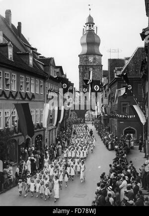 75 anni di Ginnastica tedesco Associazione in Coburg, 1935 Foto Stock