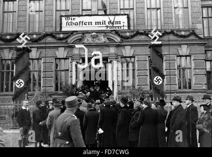 Stazione di polling in Vienna,1938 Foto Stock