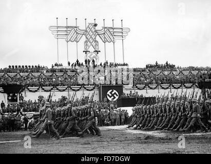 Sfilata di fanteria il giorno della Reichswehr al Rally di Norimberga, 1935 Foto Stock