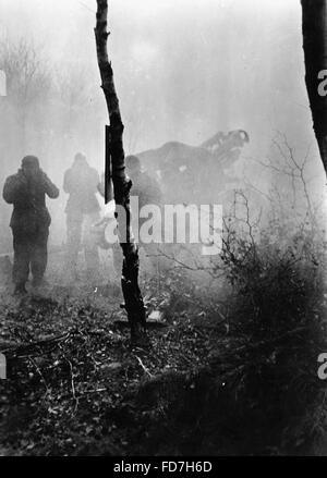 Artiglieria tedesca sul fronte occidentale, 1945 Foto Stock