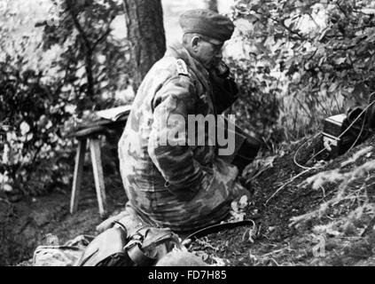 Il tedesco osservazione post nei Vosgi, 1944 Foto Stock