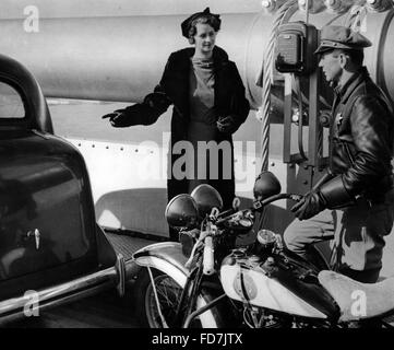 Il traffico sul Golden Gate Bridge, 1937 Foto Stock