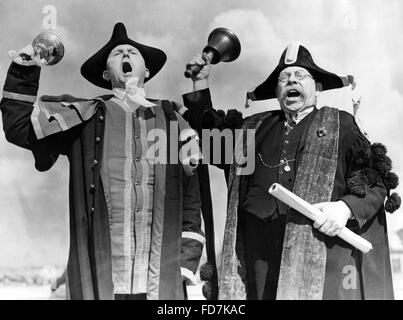 Cittadina inglese criers a Croydon, 1939 Foto Stock