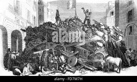 Rivoluzione francese del 1848 Foto Stock
