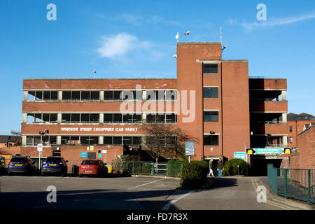 Windsor Street car park, Stratford-upon-Avon, Regno Unito Foto Stock