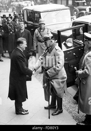 Paolo v. Hindenburg e Adolf Hitler, 1934 Foto Stock