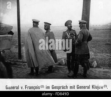 Hermann von Francois e Klujew generale, 1914 Foto Stock