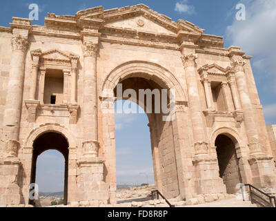 Arco di Adriano, Jerash Foto Stock