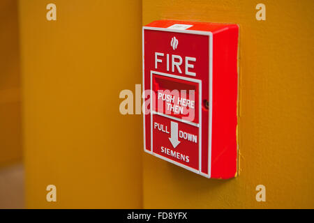 Siemens allarme incendio pull station - USA Foto Stock