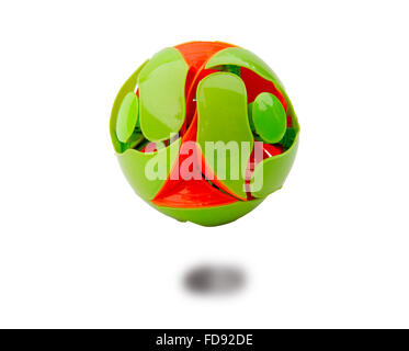 Sfera in plastica isolato su sfondo bianco Foto Stock