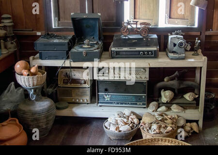 Mostra al Museo del teatro ombra, Nakhon Si Thammarat Foto Stock