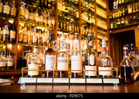 Il Whisky Scozzese selezione Foto Stock