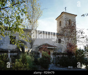 Spagna. Comunità di Madrid. Valverde de Alcala. Chiesa Parrocchiale di San Tommaso Apostolo, sei-settecento. Riformata nel XX secolo. Foto Stock