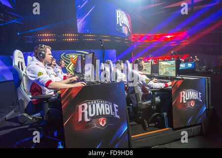 Poznan, Polonia, Continental Rumble sul gioco di Poznan Arena Foto Stock