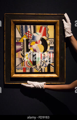 Londra, Regno Unito. Il 29 gennaio 2016. Le moteur da Fernand Leger, est. GBP 4-6 milioni. Christie's London svela il pieno di pre-vendita mostra del Museo-impressionista qualità, moderno e surreale arte precedendo la vendita della sera il 2 febbraio 2016. Credito: ukartpics/Alamy Live News Foto Stock