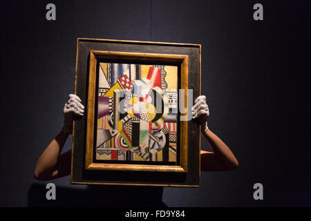 Londra, Regno Unito. Il 29 gennaio 2016. Le moteur da Fernand Leger, est. GBP 4-6 milioni. Christie's London svela il pieno di pre-vendita mostra del Museo-impressionista qualità, moderno e surreale arte precedendo la vendita della sera il 2 febbraio 2016. Credito: ukartpics/Alamy Live News Foto Stock