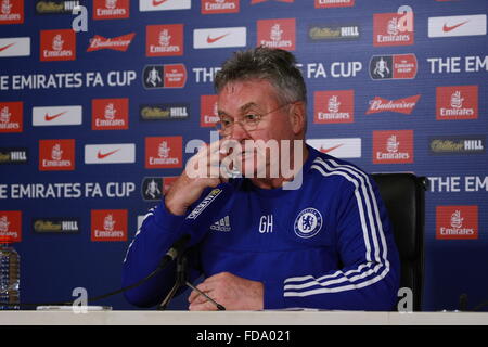 Guus Hiddink, il Chelsea Football Club Manager Foto Stock