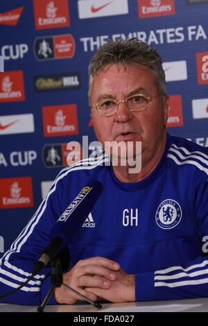 Guus Hiddink, il Chelsea Football Club Manager Foto Stock