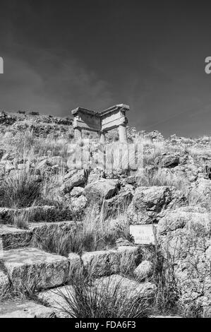 Archeologico del sito greco-romana di Solunto in Sicilia, Italia Foto Stock