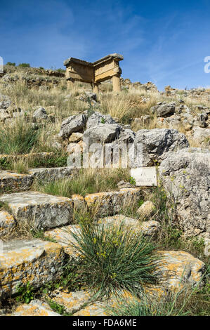 Archeologico del sito greco-romana di Solunto in Sicilia, Italia Foto Stock