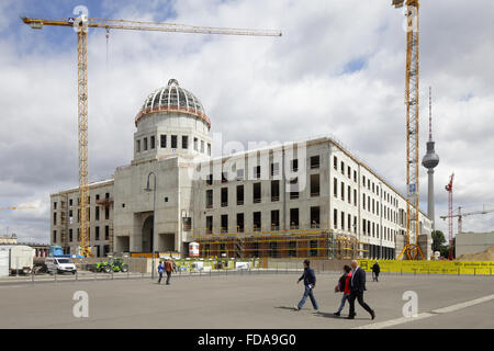 Berlino, Germania, sito in costruzione Berliner Schloss Foto Stock