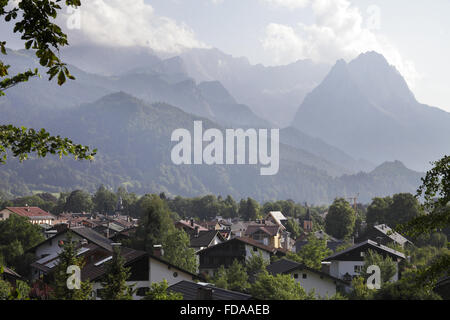 Garmisch-Partenkirchen, Germania, Alpi in Garmisch-Partenkrichen Foto Stock