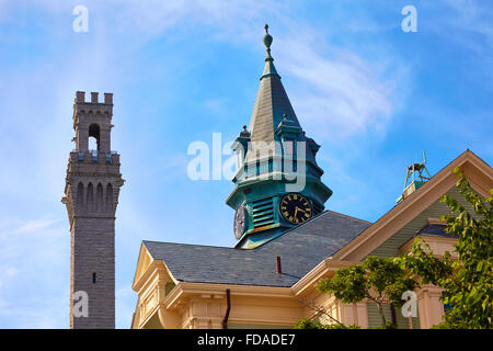 Cape Cod a Provincetown torre del pellegrino in Massachusetts, STATI UNITI D'AMERICA Foto Stock