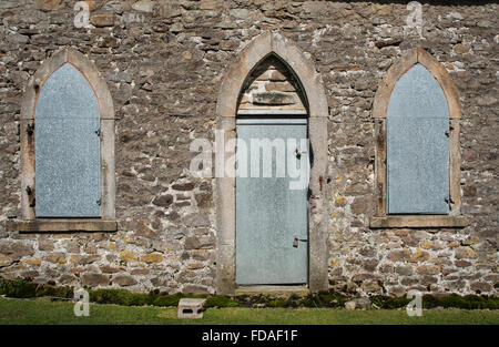 Facciata del castello di Langden nella foresta di Bowland Foto Stock