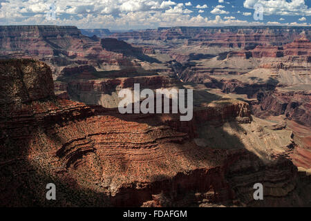 Vista dal punto di Moran, il Parco Nazionale del Grand Canyon, South Rim, Arizona, Stati Uniti d'America Foto Stock