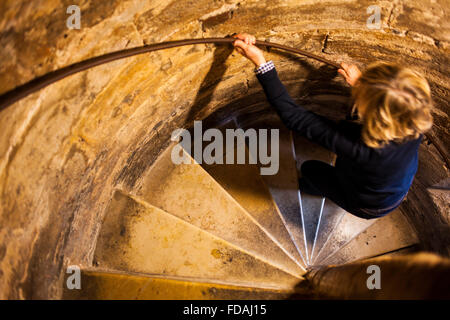 Cattedrale. Il Miguelete's stair.Valencia, Spagna. Foto Stock