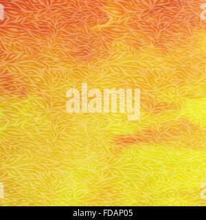 Abstract ondulata con disegnati a mano elementi floreali. Acquerello sfondo vettoriale. Seamless ondulata incluso. Illustrazione Vettoriale