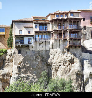 Antiche case sospese (Casas Colgadas) di Cuenca in Spagna Foto Stock