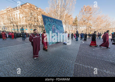 Alilo, processione di Natale, Tbilisi, Georgia. Foto Stock