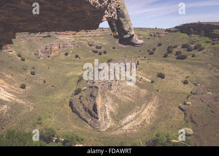 Duraton canyon parco naturale, Sepulveda, Spagna Foto Stock