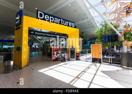 BRISBANE, AUS - 19 DIC 2015: partenza porta passeggeri presso l'Aeroporto Internazionale di Brisbane. Foto Stock