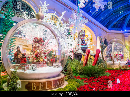 Stagione invernale a Bellagio Hotel la Serra e il Giardino Botanico di Las Vegas Foto Stock