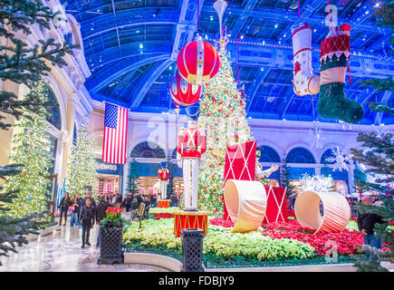 Stagione invernale a Bellagio Hotel la Serra e il Giardino Botanico di Las Vegas Foto Stock