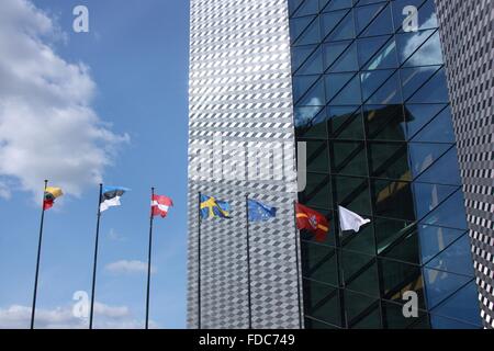 Il moderno ed alto edificio. La Lituania, Vilnius Foto Stock