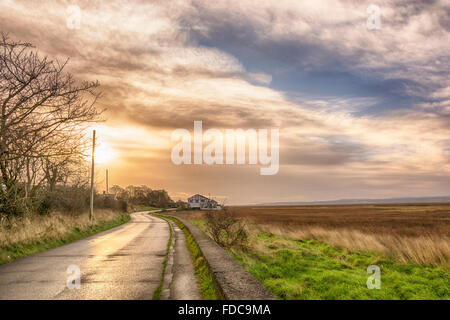 Parkgate Wirral, il solo resort costiero nel Cheshire. Il pittoresco villaggio di Parkgate sulla costa occidentale di South Wirral Foto Stock