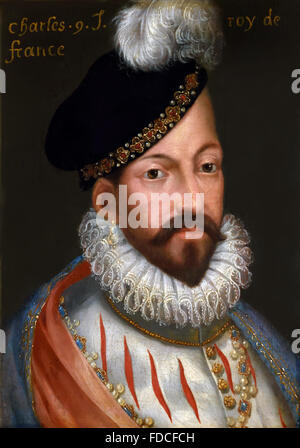 Ritratto di Re Carlo IX Carlo IX 1550 – 1574 Re di Francia Francese Foto Stock