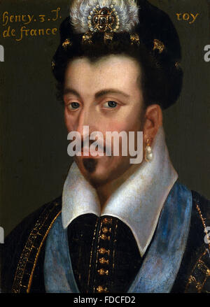 Ritratto di Henri III - Henry III 1551 - 1589 Re di Francia - Francese Foto Stock