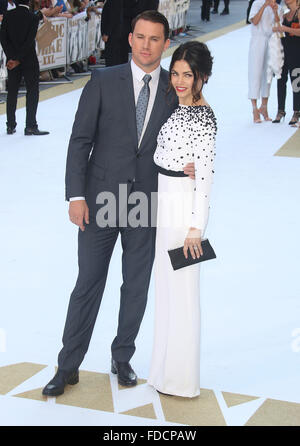 Jun 30, 2015 - Londra, Inghilterra, Regno Unito - Channing Tatum e Jenna Dewan-Tatum frequentando 'Magic Mike XXL' Premiere europeo a Vue abbiamo Foto Stock