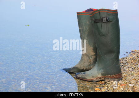 Gli agricoltori gumboots Foto Stock