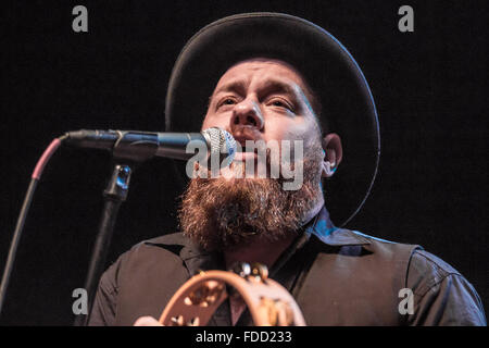 Detroit, Michigan, Stati Uniti d'America. 29 gen, 2016. NATHANIEL RATELIFF e i sudori notturni kick off loro 2016 World Tour nella parte anteriore di un sold out folla al Fillmore a Detroit, MI su 29 Gennaio 2016 Credit: Marc Nader/ZUMA filo/Alamy Live News Foto Stock